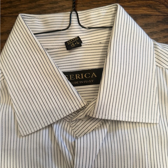 Serica Mens Striped Dress Shirt Button Down Sz L - Picture 1 of 2